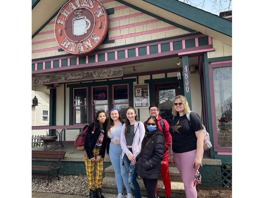 Students at local coffee shop