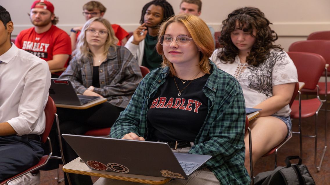 Bradley students are engaged in a class.